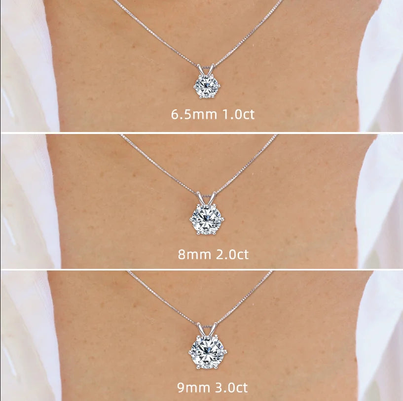 Moissanite Solitaire Pendant Necklace