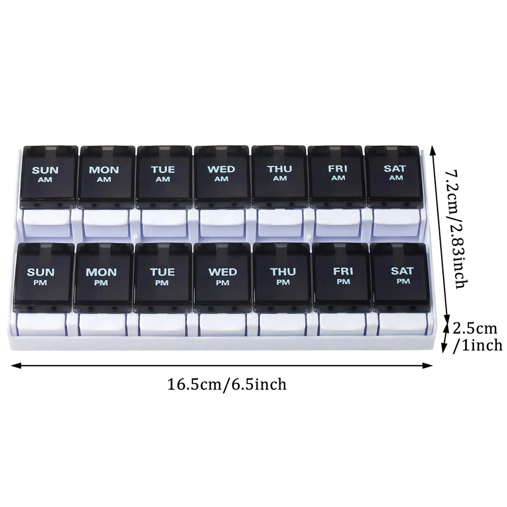 Pill Organizer Box AM PM Pill Distribution Container Portable Travel Tablets Vitamins Medicinel Cases Box Fish Oil/Supplements
