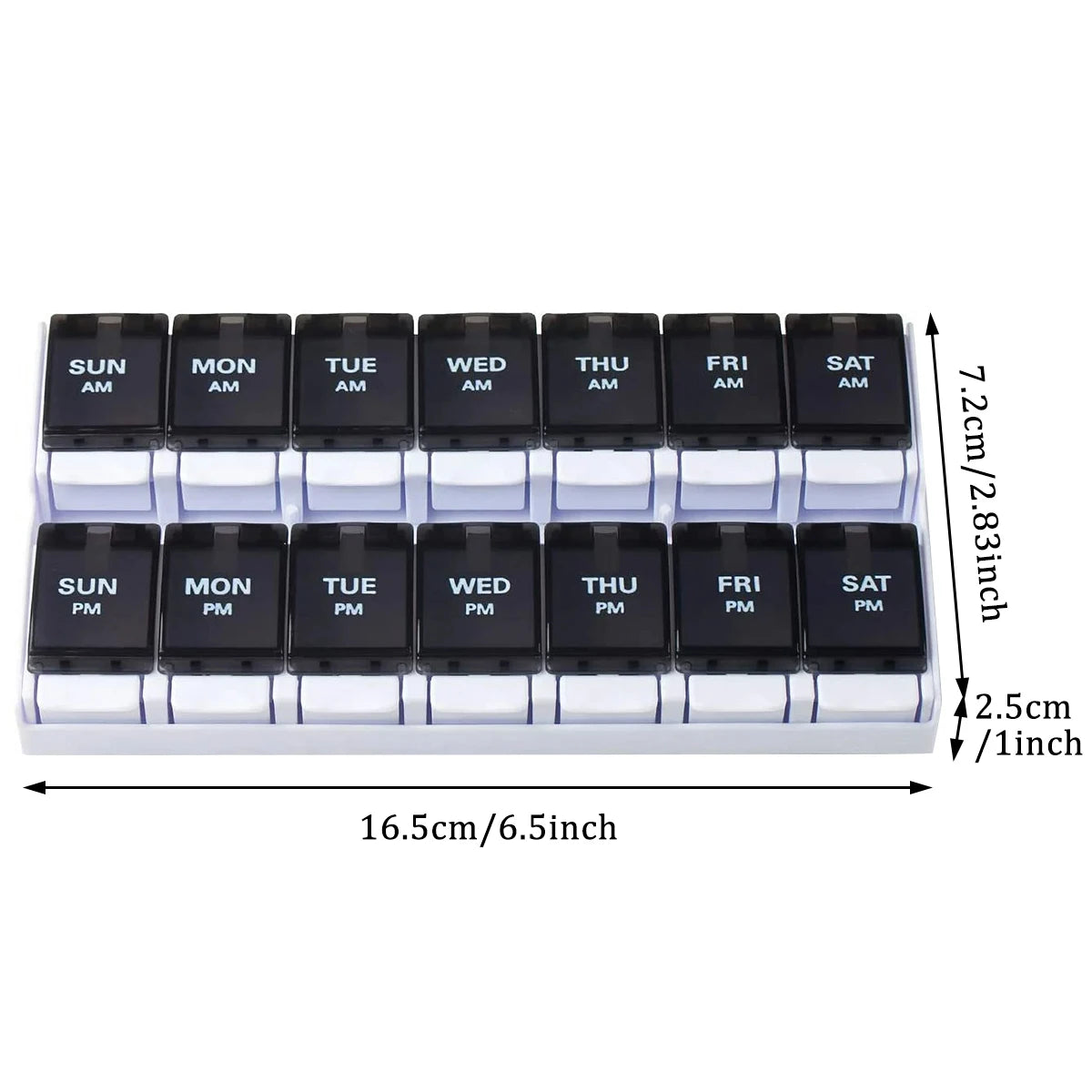 Pill Organizer Box AM PM Pill Distribution Container Portable Travel Tablets Vitamins Medicinel Cases Box Fish Oil/Supplements