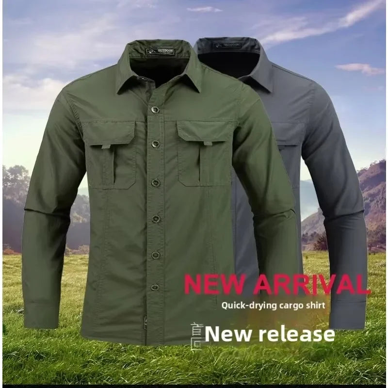 Lightweight Breathable shirt tactical multifunctional shirt outdoor long sleeved work shirt breathable sports sun protection