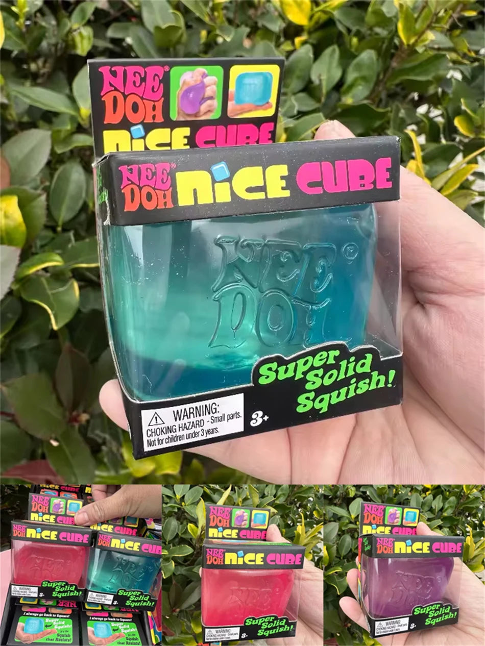 Trending Nee Doh Jellyfish & Cube Squish Toy, Soft Jelly Squeeze Stress Relief Fidget Toy, Sensory NeeDoh for Kids & Adults New