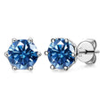 JoyceJelly 1/2/4CT VVS D Color Moissanite Russian Cut 8H8A Lab Diamond Stud Earrings For Women S925 Sterling Silver Fine Jewelry