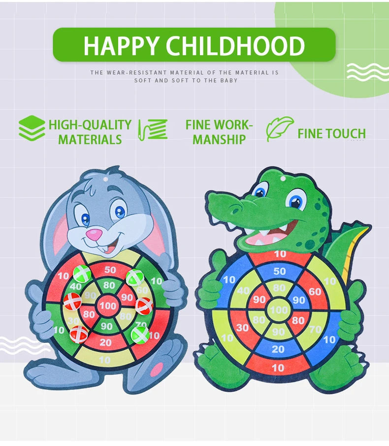 Montessori Dart Board Target Sports Game Toys For Children 4 To 6 Years Old Outdoor Toy Child Indoor Girls Sticky Ball Boys Gift