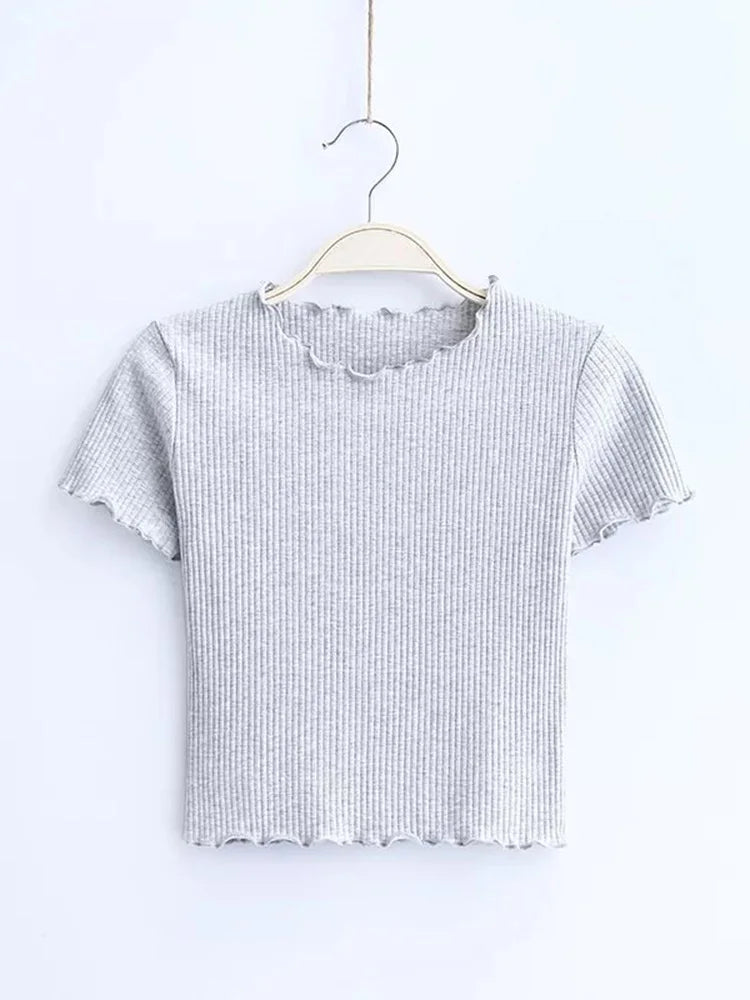 Dozw Vintage Slim Fit T-Shirt — O-Neck Short Sleeve Tight Tee | Retro Summer Tops | 6 Colors | S & M