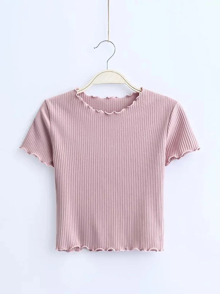 Dozw Vintage Slim Fit T-Shirt — O-Neck Short Sleeve Tight Tee | Retro Summer Tops | 6 Colors | S & M