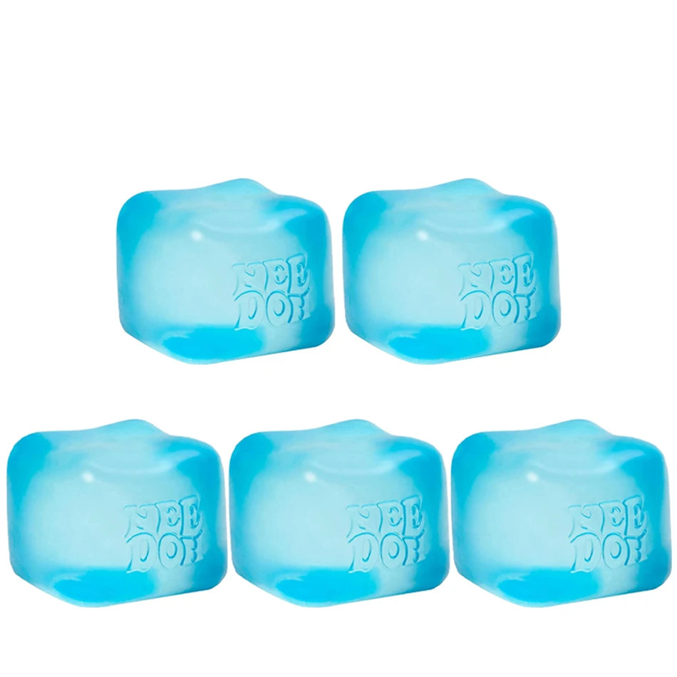 Trending Nee Doh Jellyfish & Cube Squish Toy, Soft Jelly Squeeze Stress Relief Fidget Toy, Sensory NeeDoh for Kids & Adults New