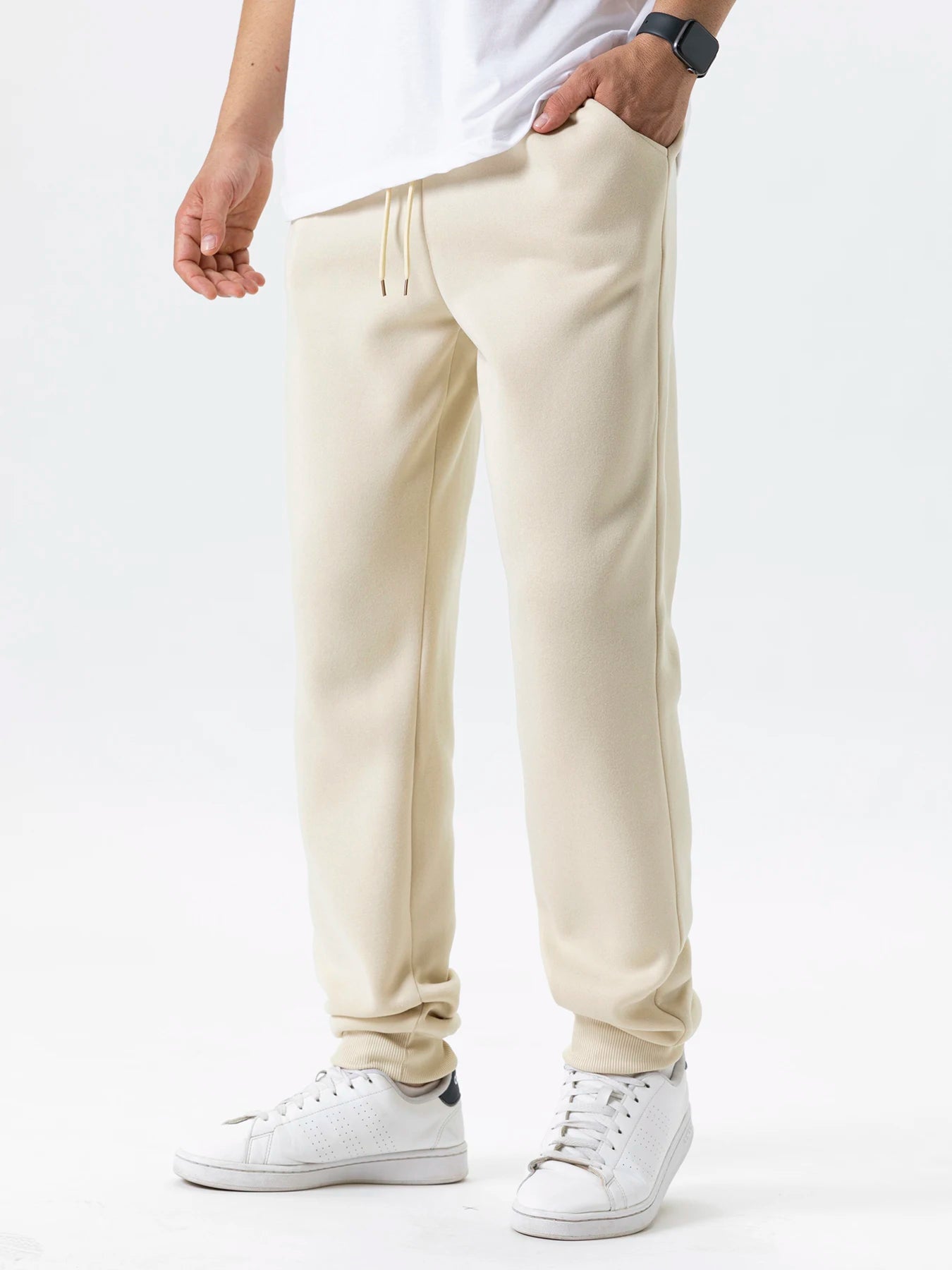 REALXIZI Fleece Jogger Sweatpants — Elastic Waist Baggy Fit | Gym Fitness Casual | Autumn Winter | S–XXL