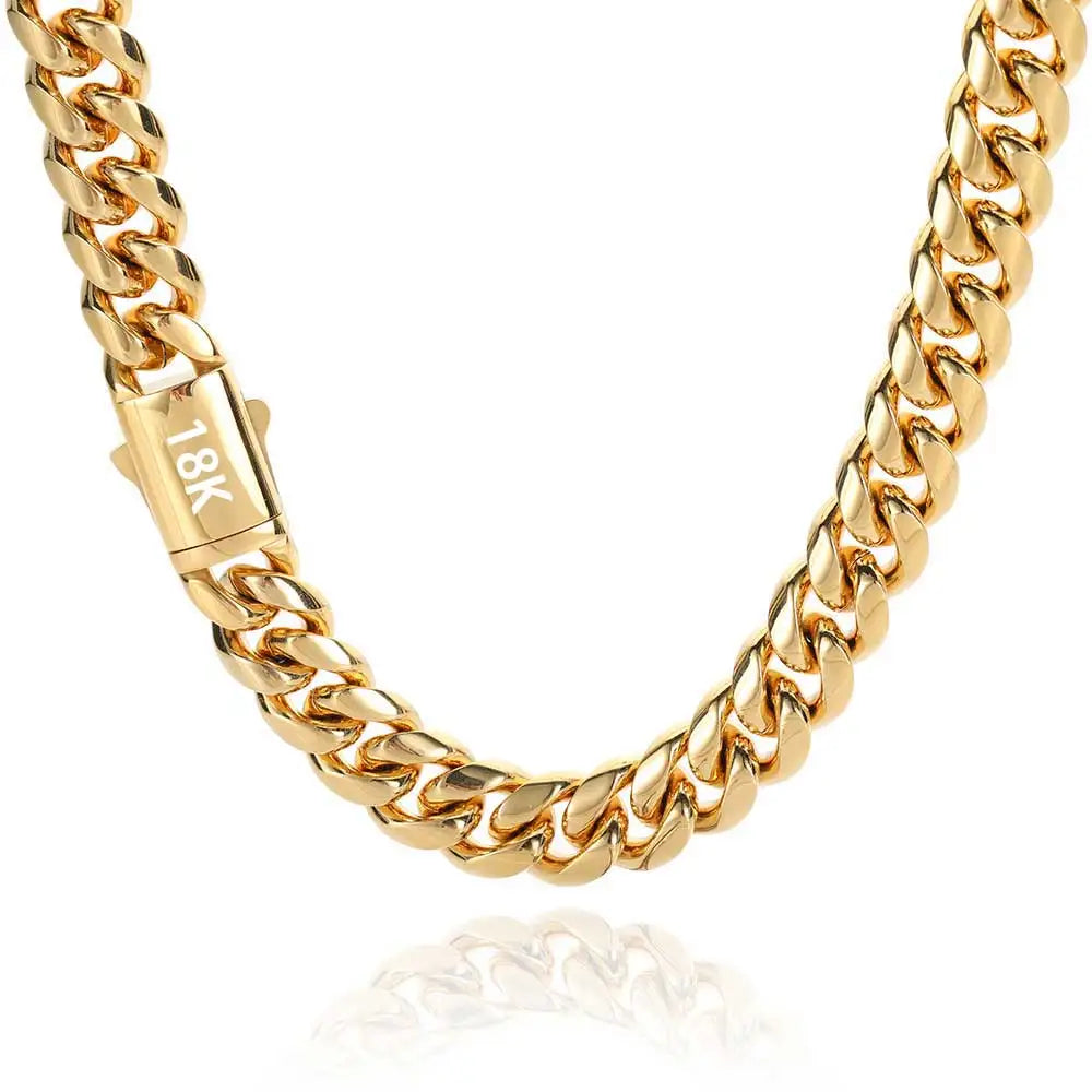 Stainless Steel Cuban Link Necklace or Bracelet – 8–14mm