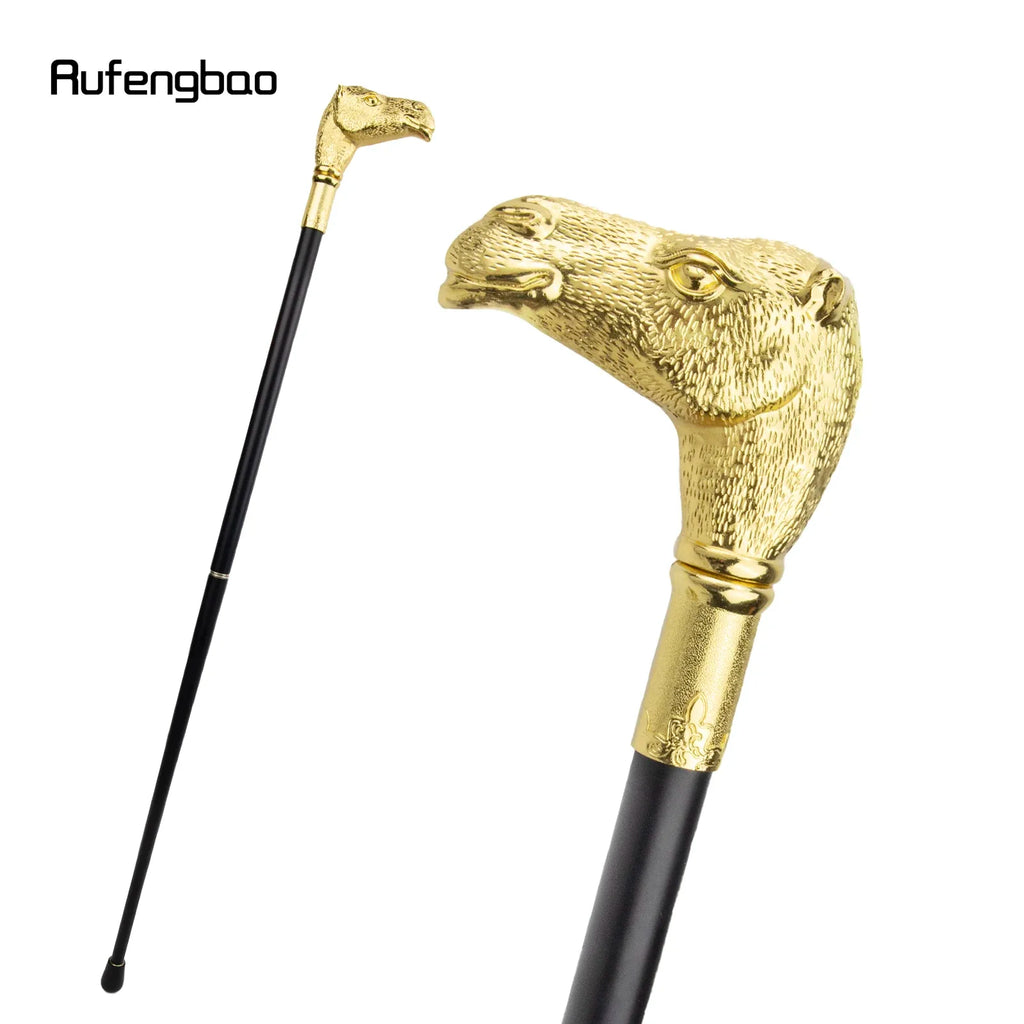 Golden Camel Head Walking Cane  Decorative Cane For Halloween For Cosplay And Parties, For Cosplay & Party