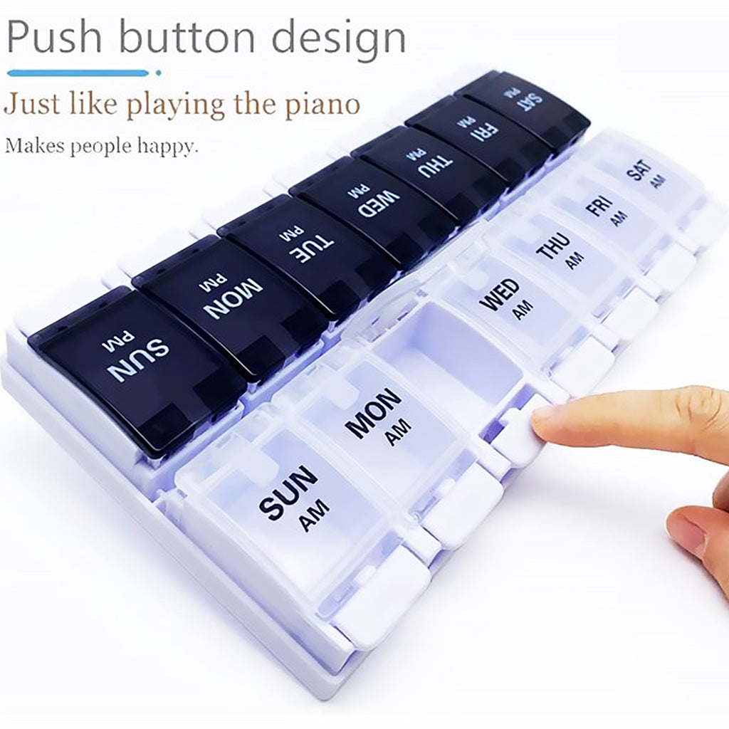 Pill Organizer Box AM PM Pill Distribution Container Portable Travel Tablets Vitamins Medicinel Cases Box Fish Oil/Supplements