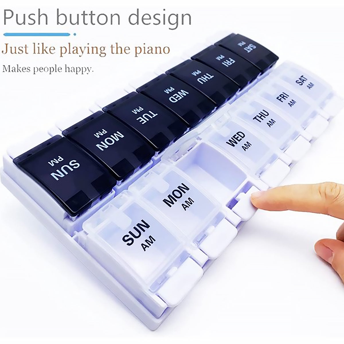 Pill Organizer Box AM PM Pill Distribution Container Portable Travel Tablets Vitamins Medicinel Cases Box Fish Oil/Supplements