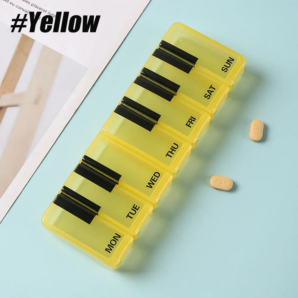 1 Pcs Pills Organizer Large, Weekly Medicine Pill Organizers, 7 Day Pills Box Cases Travel for Big Vitamin Supplements Fish Oil