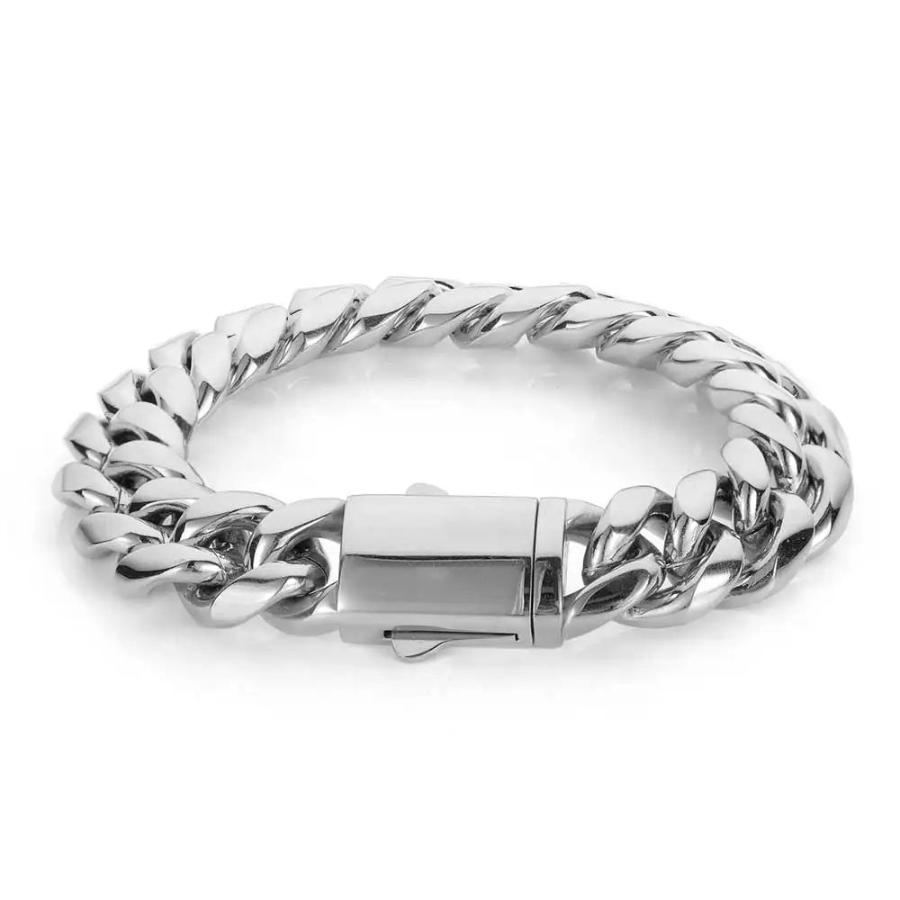 Stainless Steel Cuban Link Necklace or Bracelet – 8–14mm