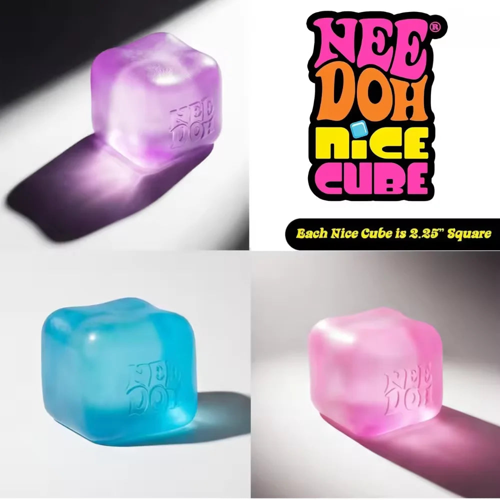 Trending Nee Doh Jellyfish & Cube Squish Toy, Soft Jelly Squeeze Stress Relief Fidget Toy, Sensory NeeDoh for Kids & Adults New