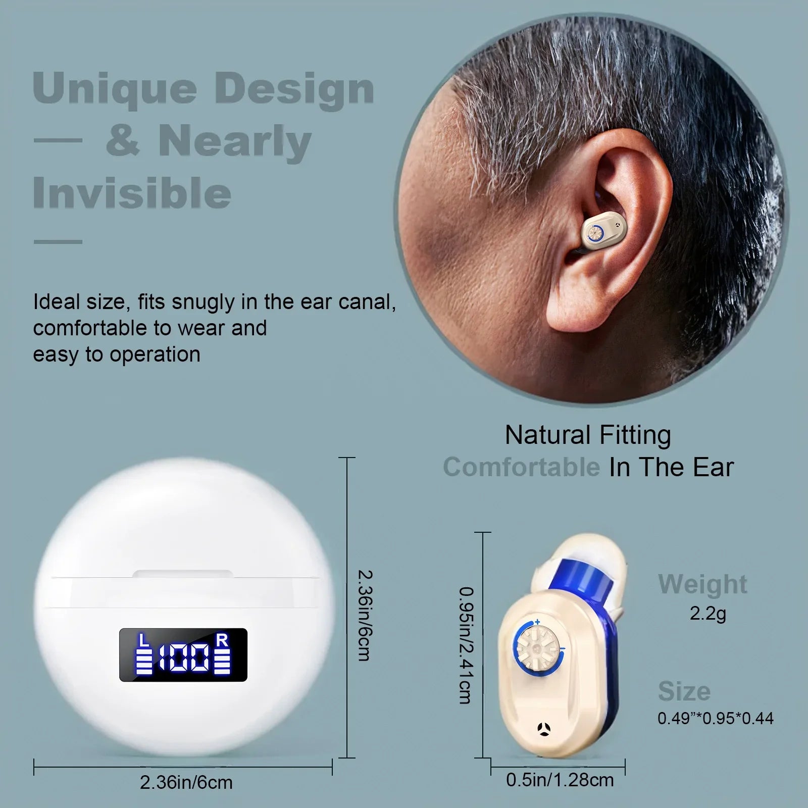 Sound assistance devices suitable for the elderly, rechargeable hearing amplifiers Headphones, Noise Cancelling hearing aids