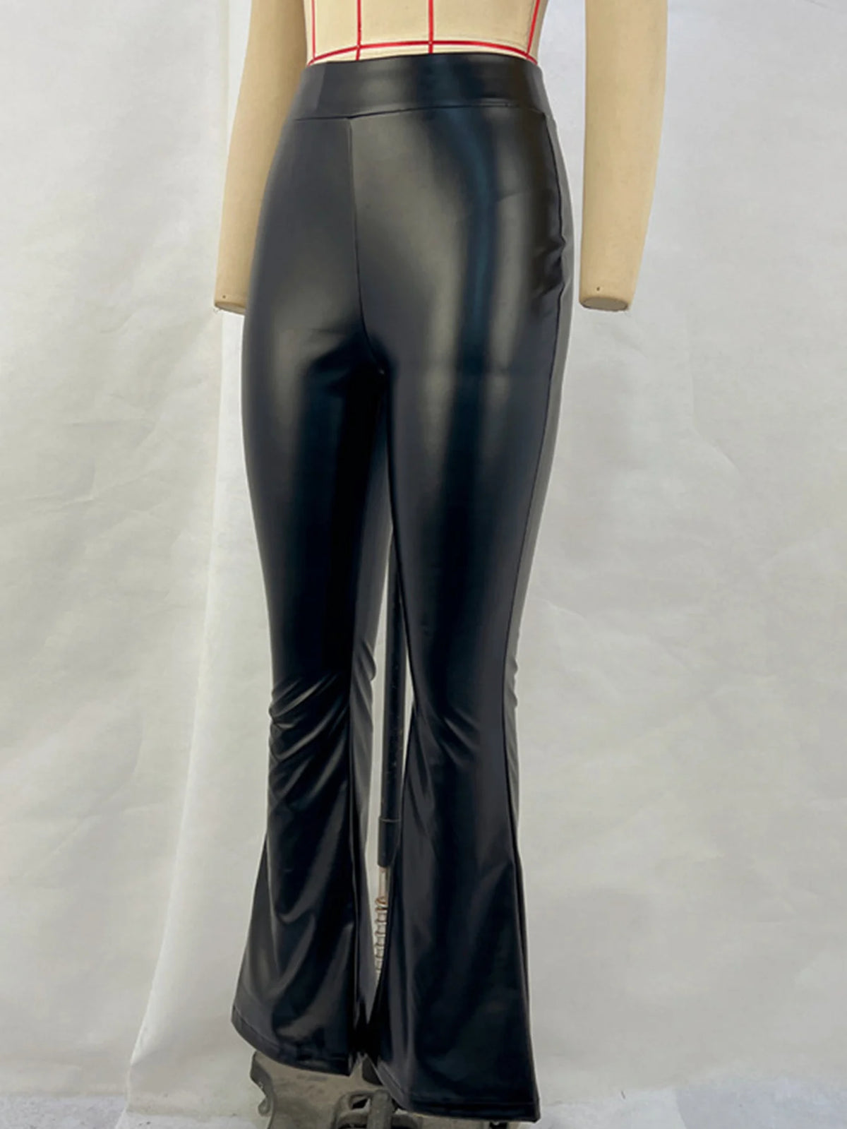 High-Waist Faux Leather Pants for Women