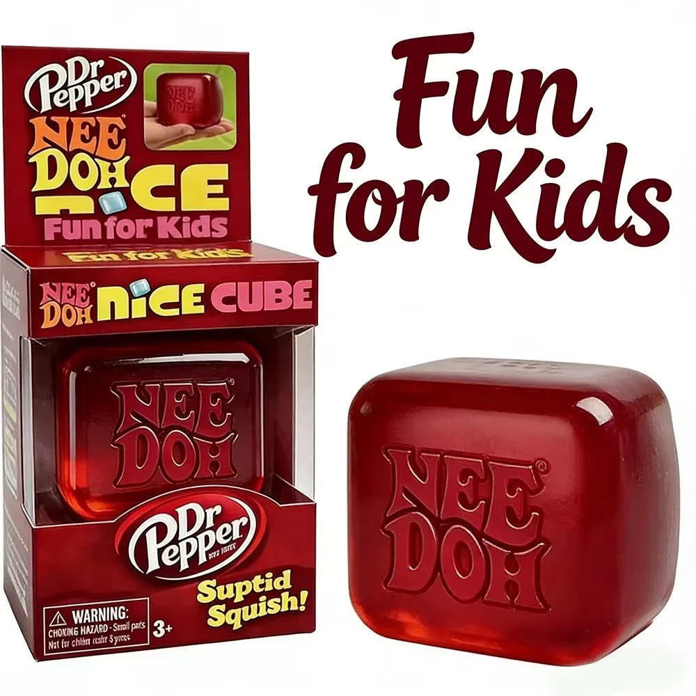New Needoh Nice Cube Sensory Stress Reliever Fidget Tool for Anxiety Focus Desk Sensory Cube for Adults Kids Cube Squishy Toy
