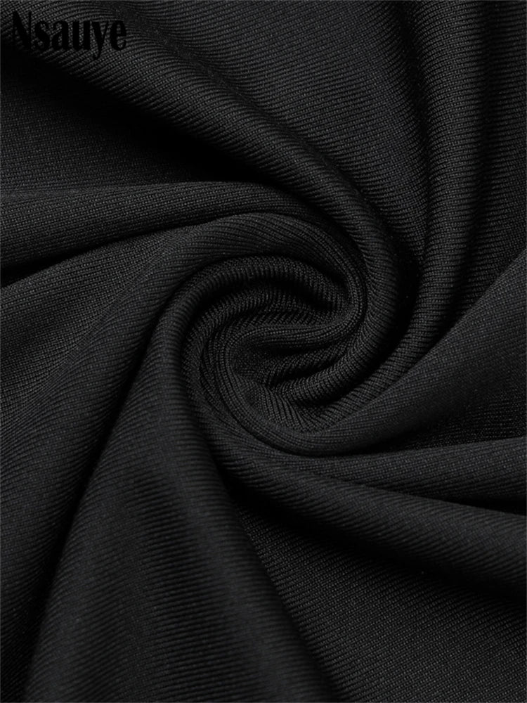 Nsauye Hollow Out Sexy Women Maxi Dress Black Sleeveless High Split Female Summer Autumn Skinny Elegant Long Dresses Party Club