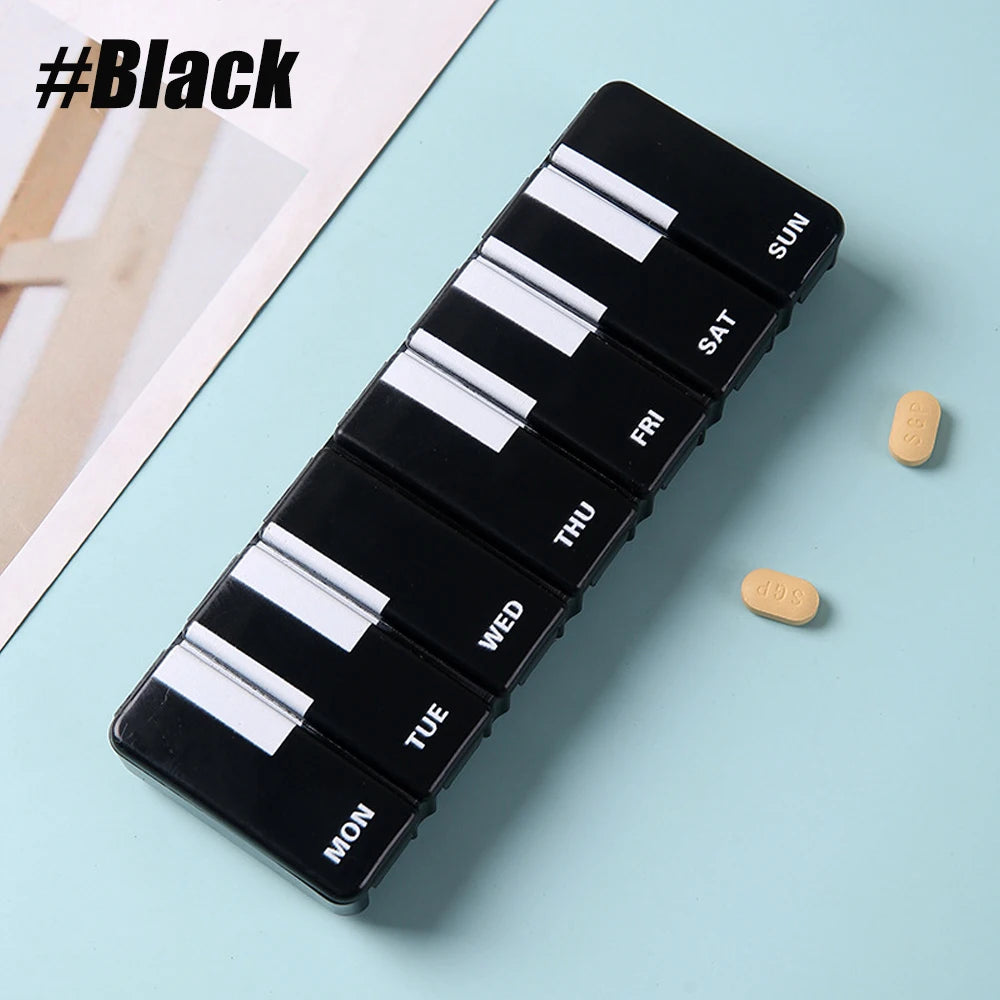 1 Pcs Pills Organizer Large, Weekly Medicine Pill Organizers, 7 Day Pills Box Cases Travel for Big Vitamin Supplements Fish Oil