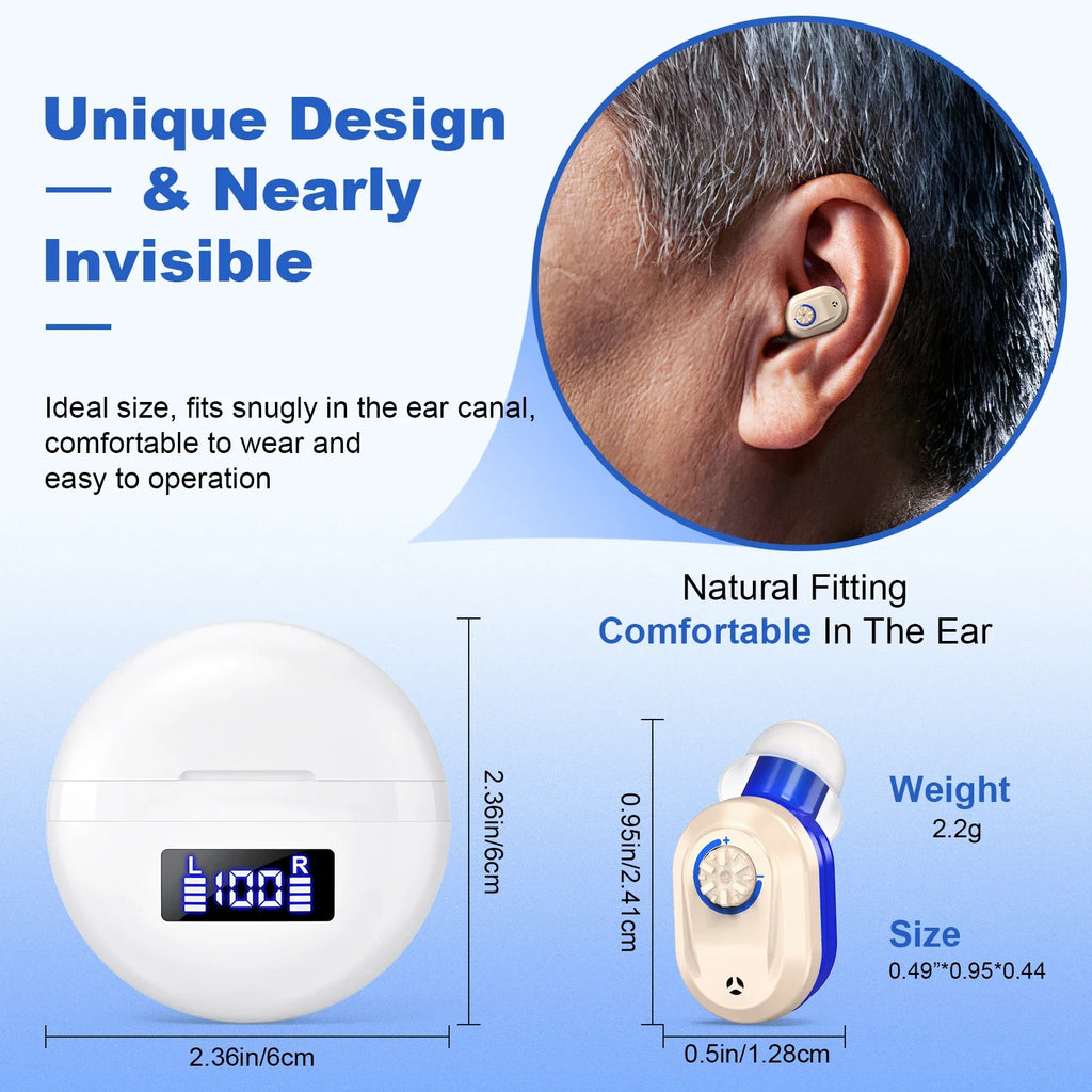 Sound assistance devices suitable for the elderly, rechargeable hearing amplifiers Headphones, Noise Cancelling hearing aids