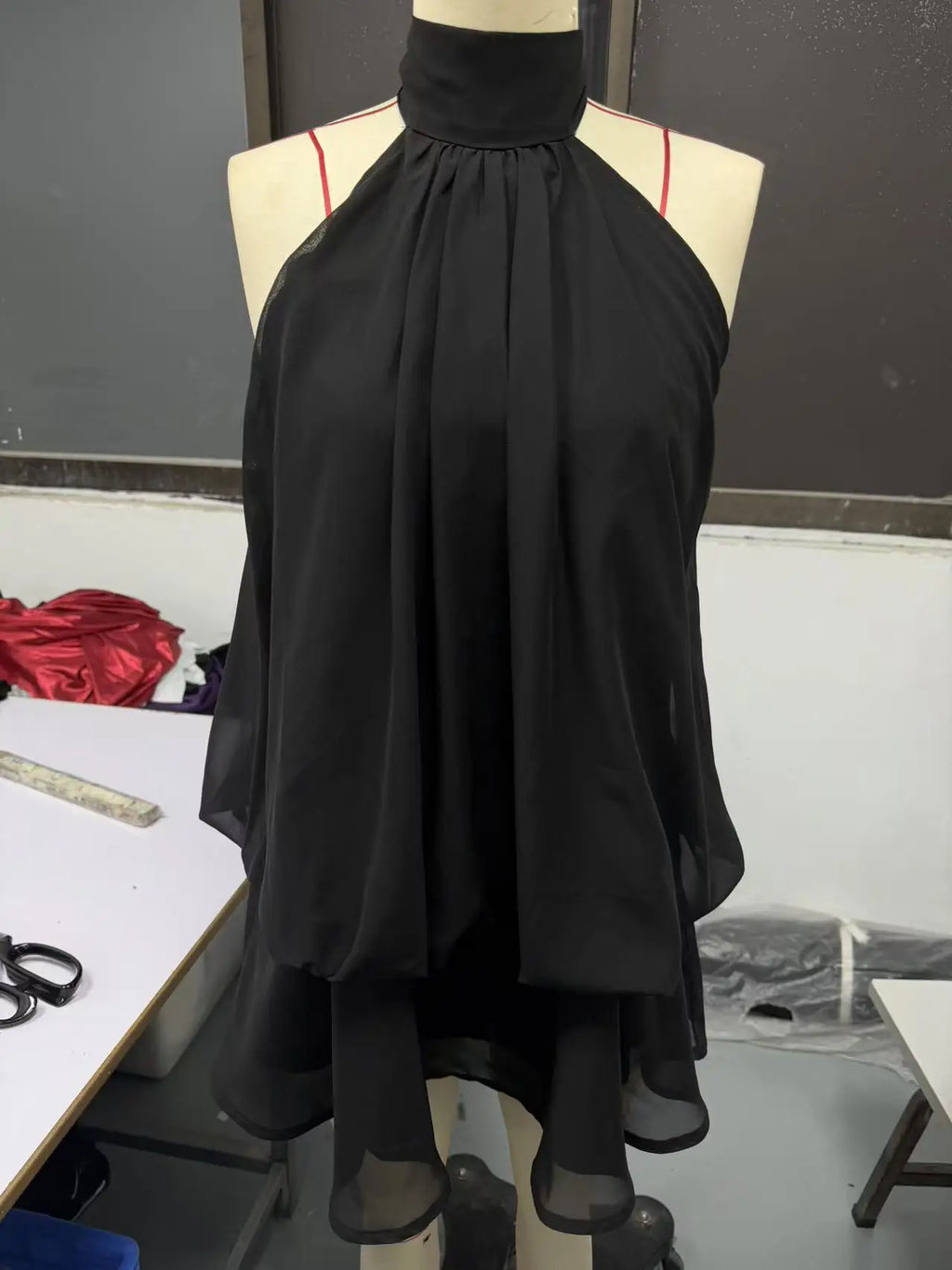 Women's Sleeveless Backless A-Line Mini Dress – Elegant Halter Party Dress