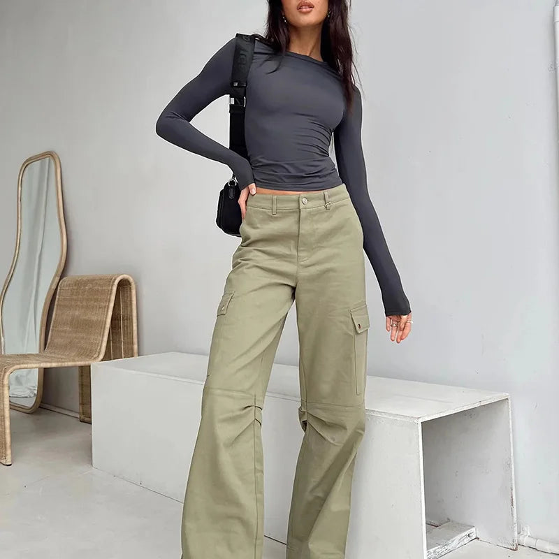 Women's Long Sleeve Slim Fit T-Shirt – Soft Stretch Casual Pullover Top