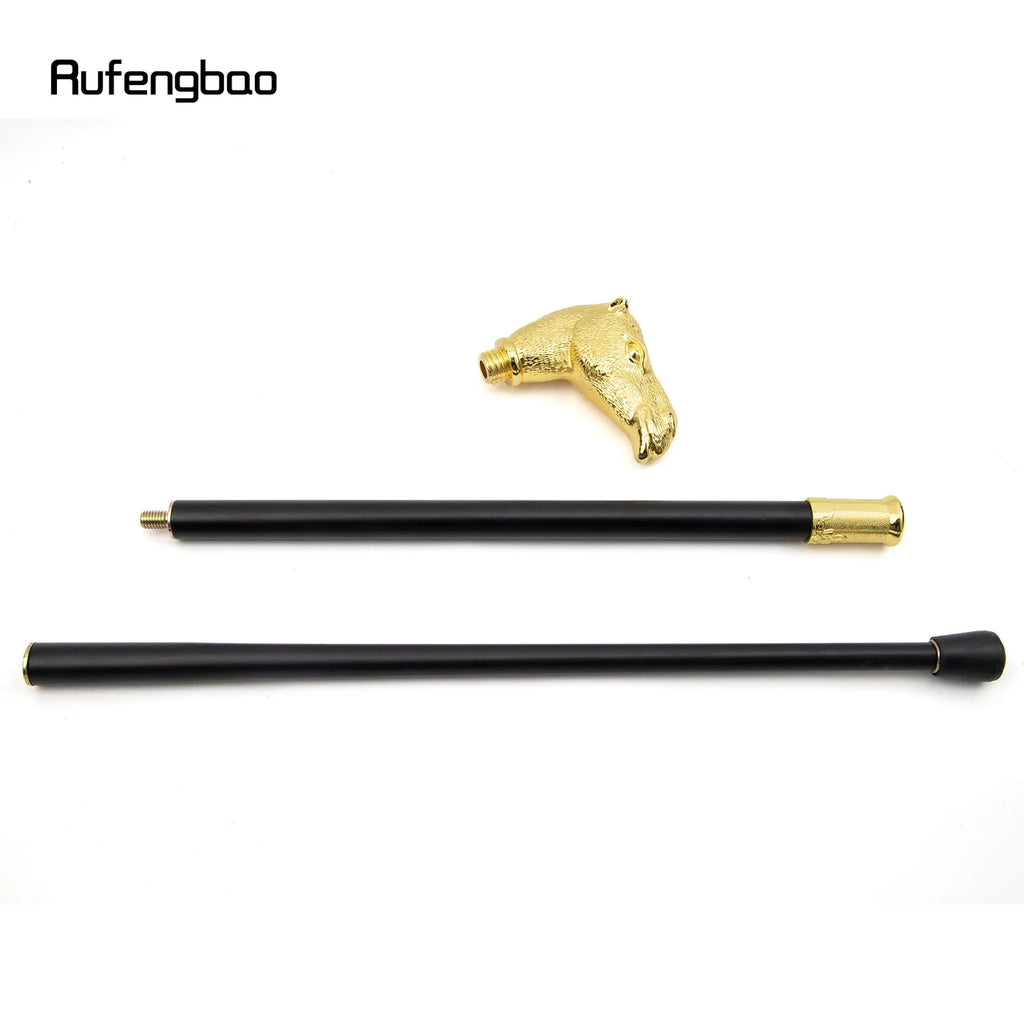 Golden Camel Head Walking Cane  Decorative Cane For Halloween For Cosplay And Parties, For Cosplay & Party