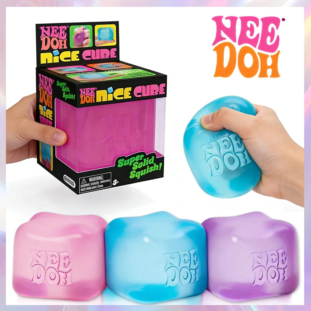 2026 Hot Schylling Needoh Nice Cube Stress Relief Sensory Toy for ADHD Focus and Anxiety Unisex Fidget Tool Soft Squishy Desk