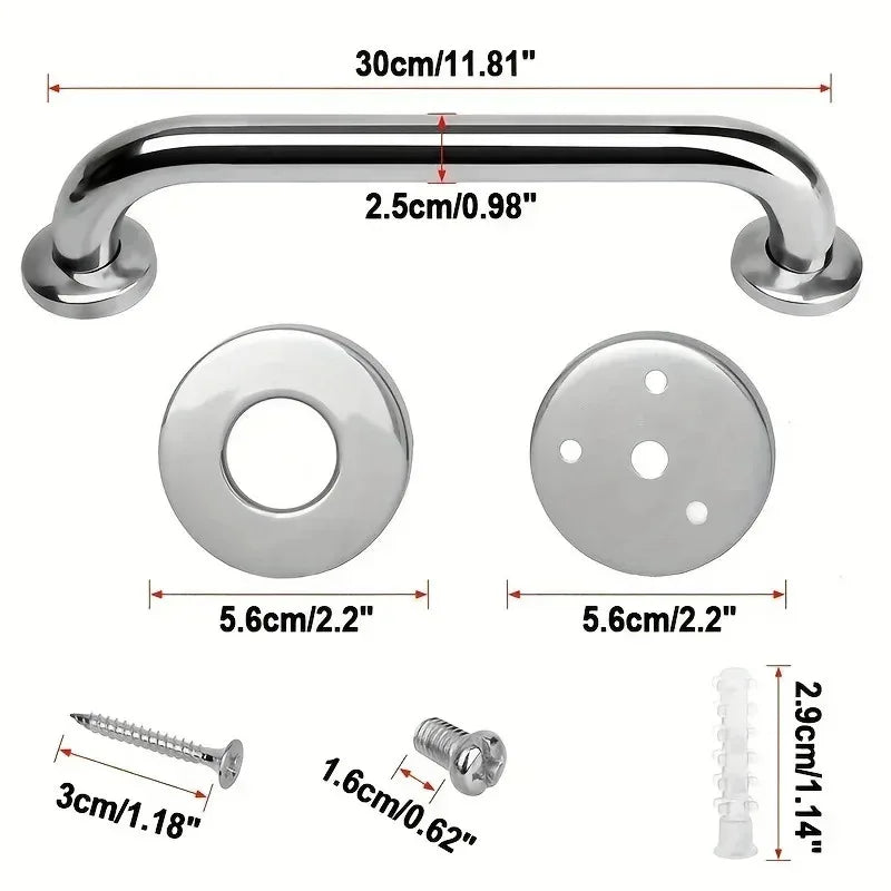 1pcs 30/40/50cm Handrail High Quality Stainless Steel Bathroom Tub Toilet Grab Bar Shower Safety Support Handle Towel Rack