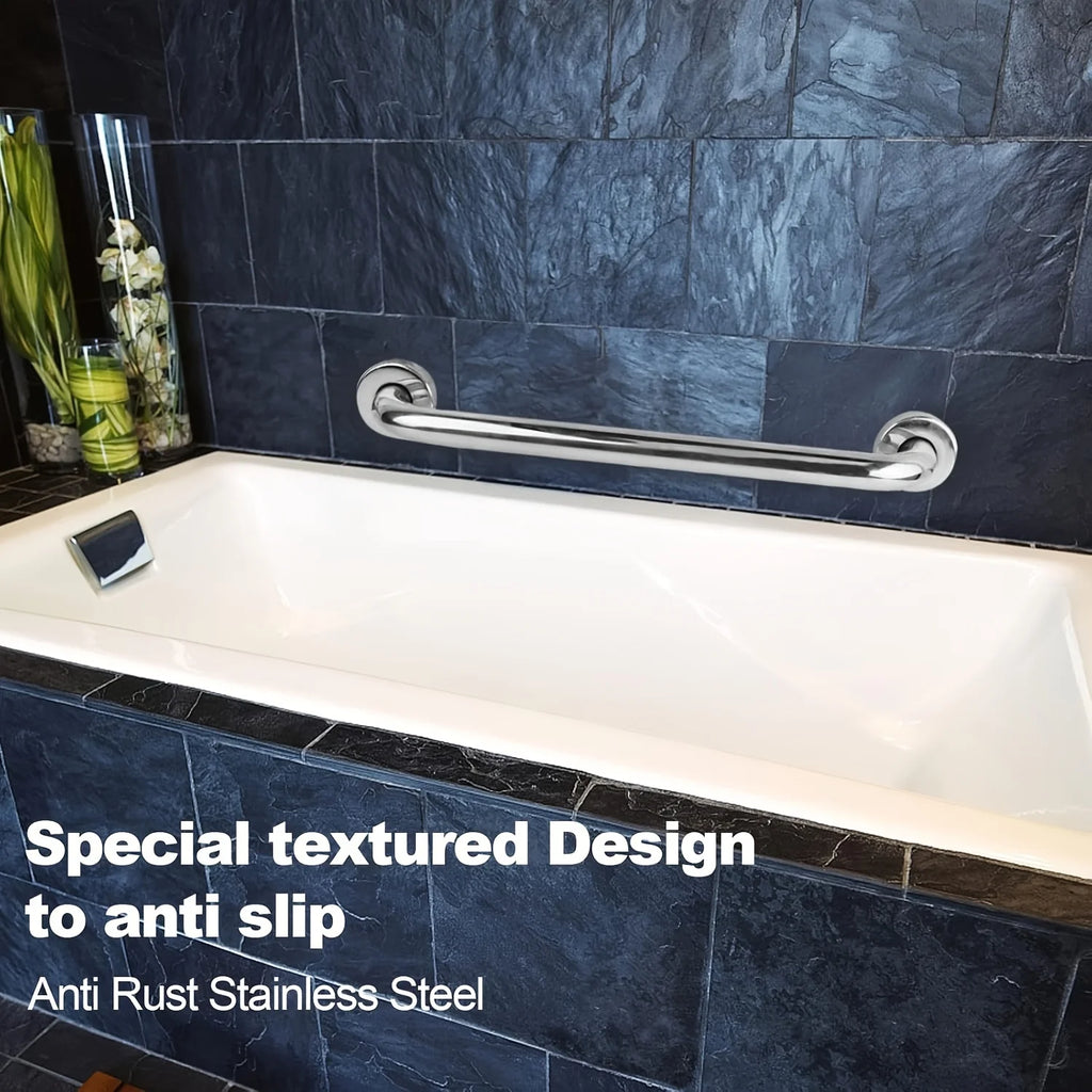 Stainless Steel Bathroom Grab Bar Handle -Slip-Resistant & Durable Safety Support for Seniors, Disabled, Injury Rehabilitation
