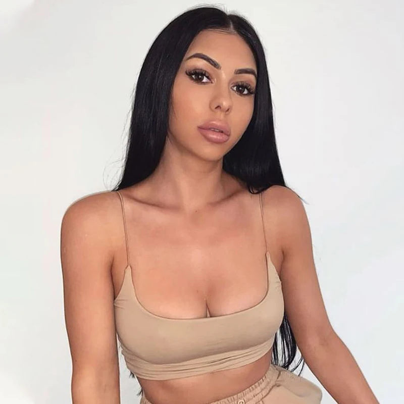 Sleeveless Cotton Crop Cami Top