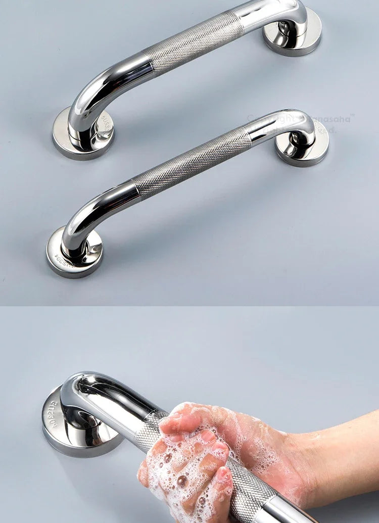 Stainless Steel Grab Bar Anti Slip Shower Safety Support Handle Bathroom Tub Toilet Handrail Prevent Falls Bathroom Fixture