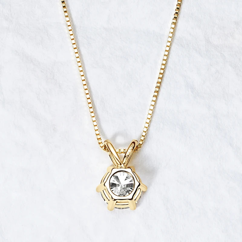 Moissanite Solitaire Pendant Necklace