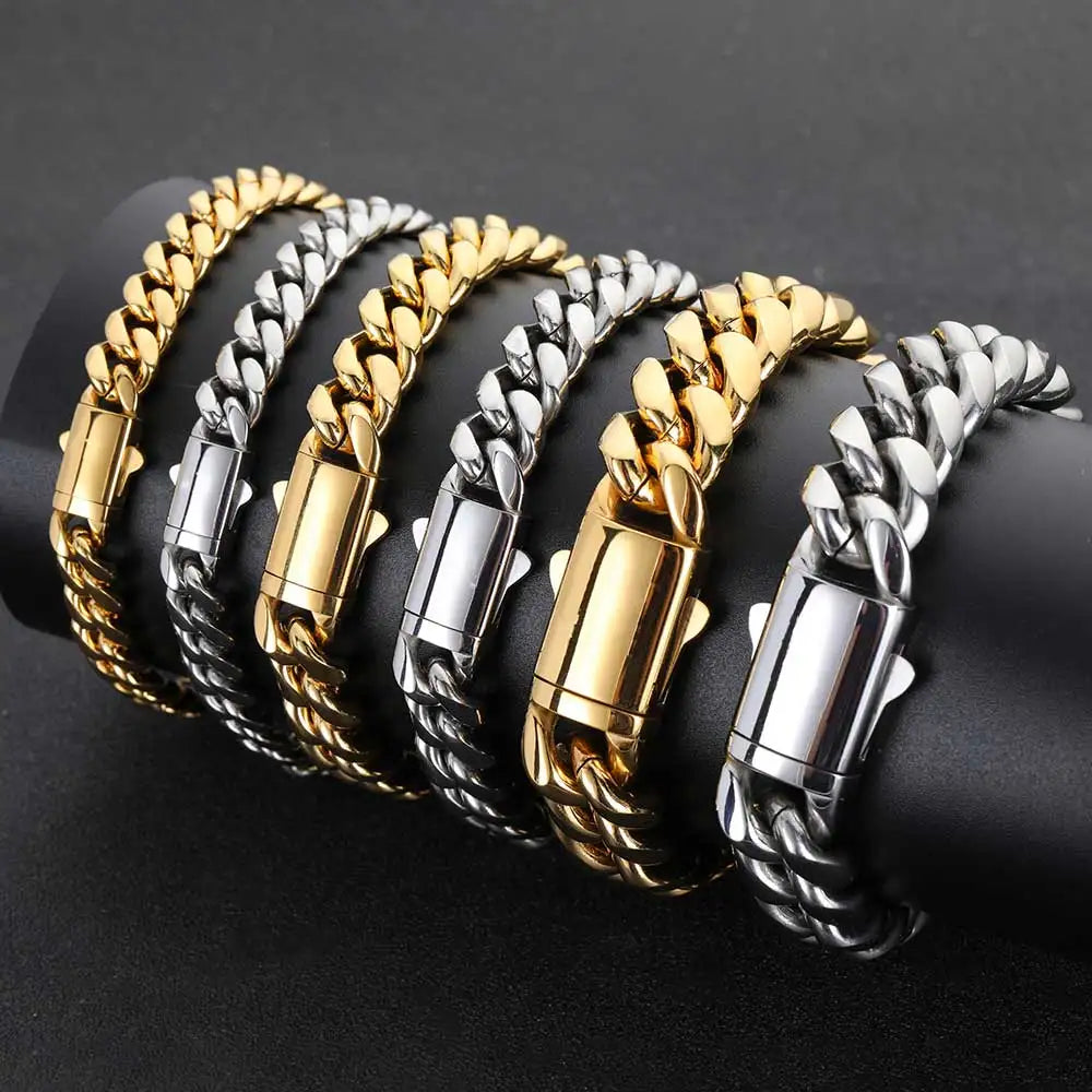 Stainless Steel Cuban Link Necklace or Bracelet – 8–14mm