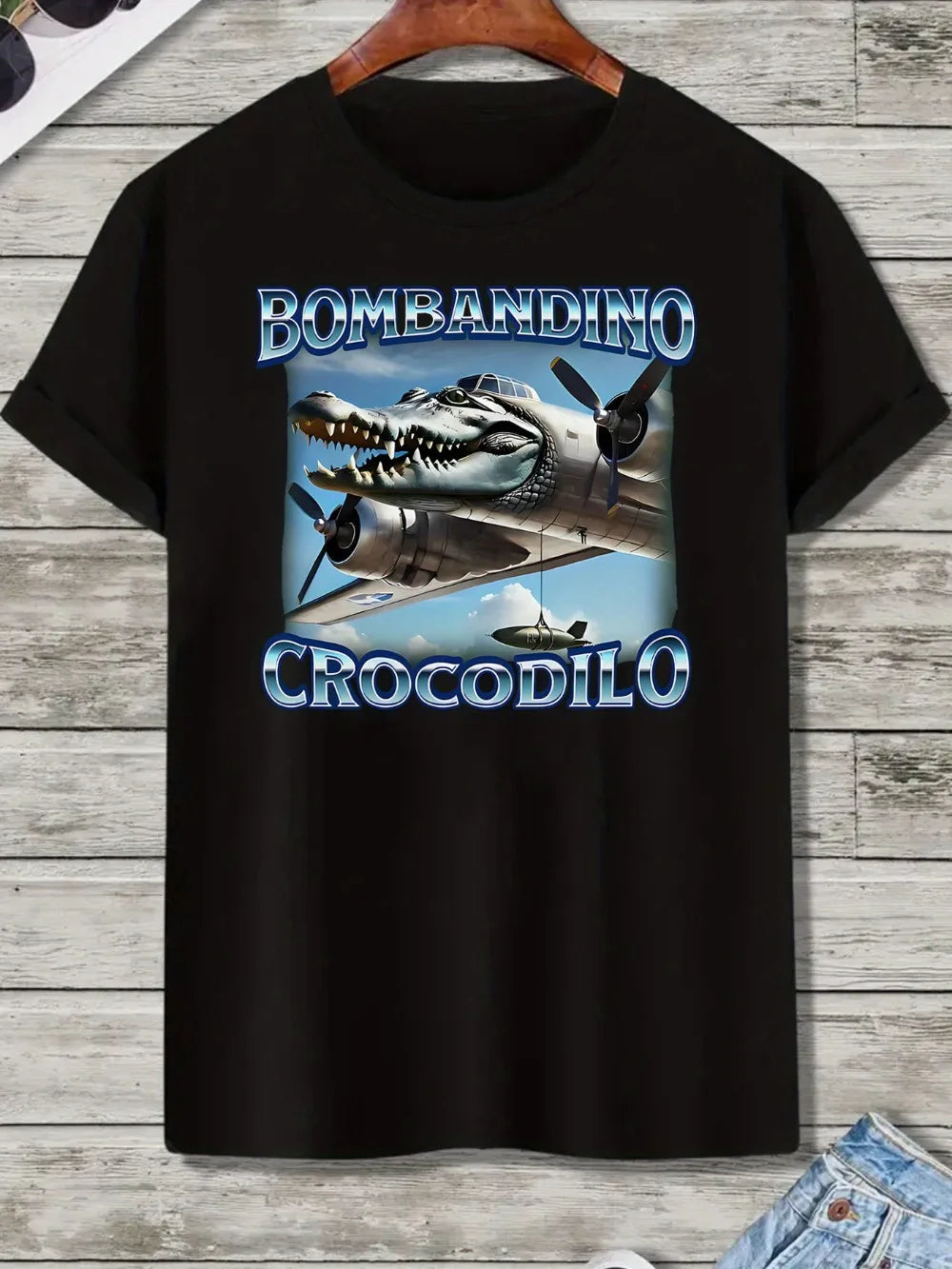Bombardino Crocodilo Funny Brain Puffs T-shirts T-shirts Italian Brain Puffs Crocodile T-shirts Trendy T-shirts Women's tops