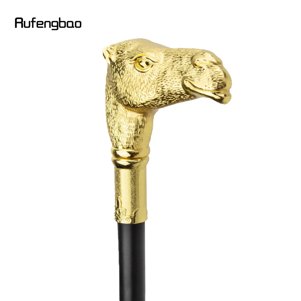 Golden Camel Head Walking Cane  Decorative Cane For Halloween For Cosplay And Parties, For Cosplay & Party