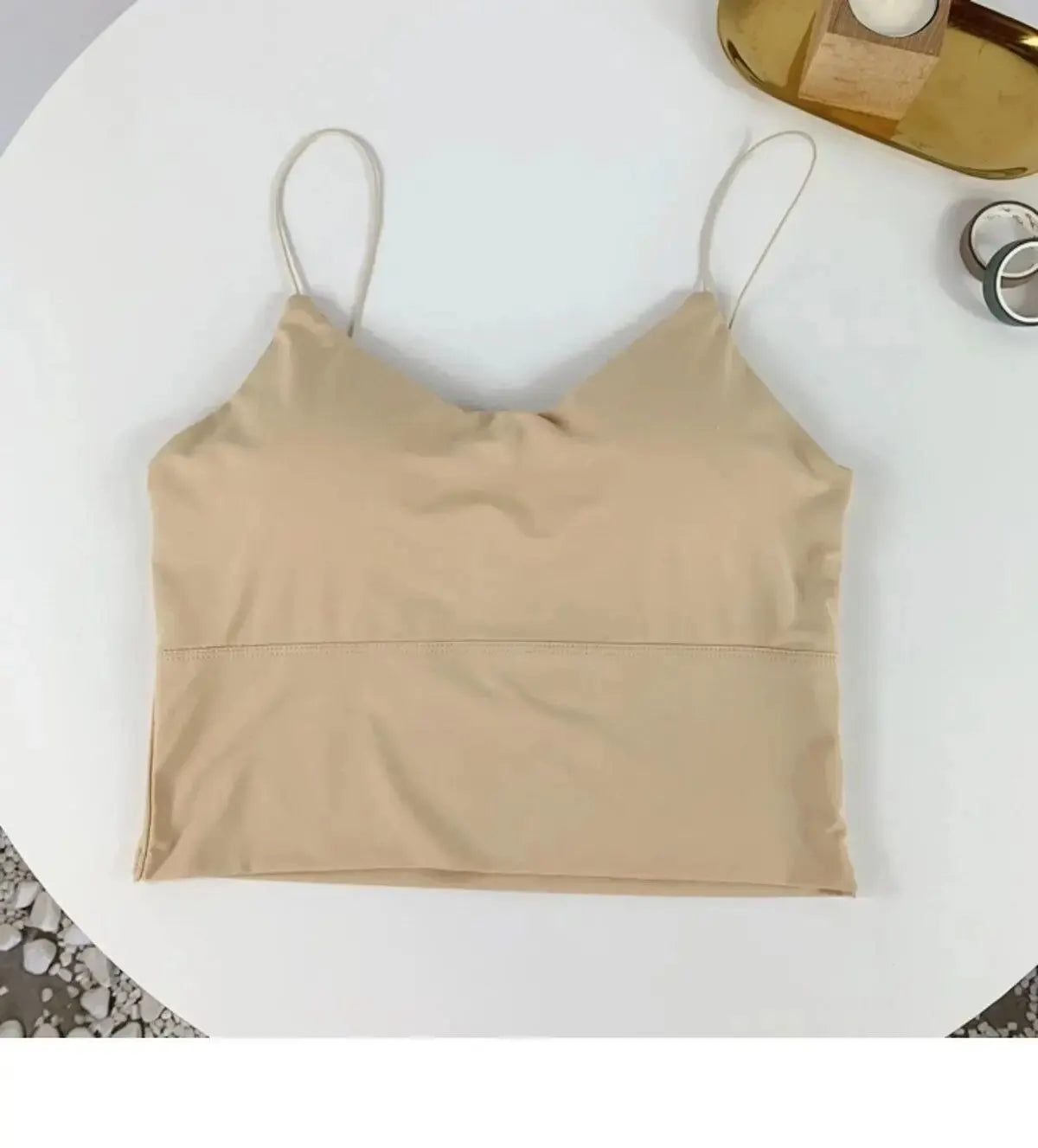 Ice Silk Backless Cami Bralette Top