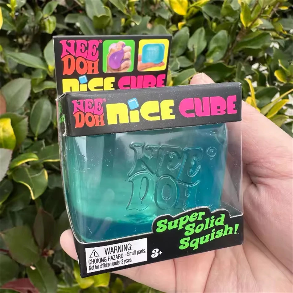 Trending Nee Doh Jellyfish & Cube Squish Toy, Soft Jelly Squeeze Stress Relief Fidget Toy, Sensory NeeDoh for Kids & Adults New
