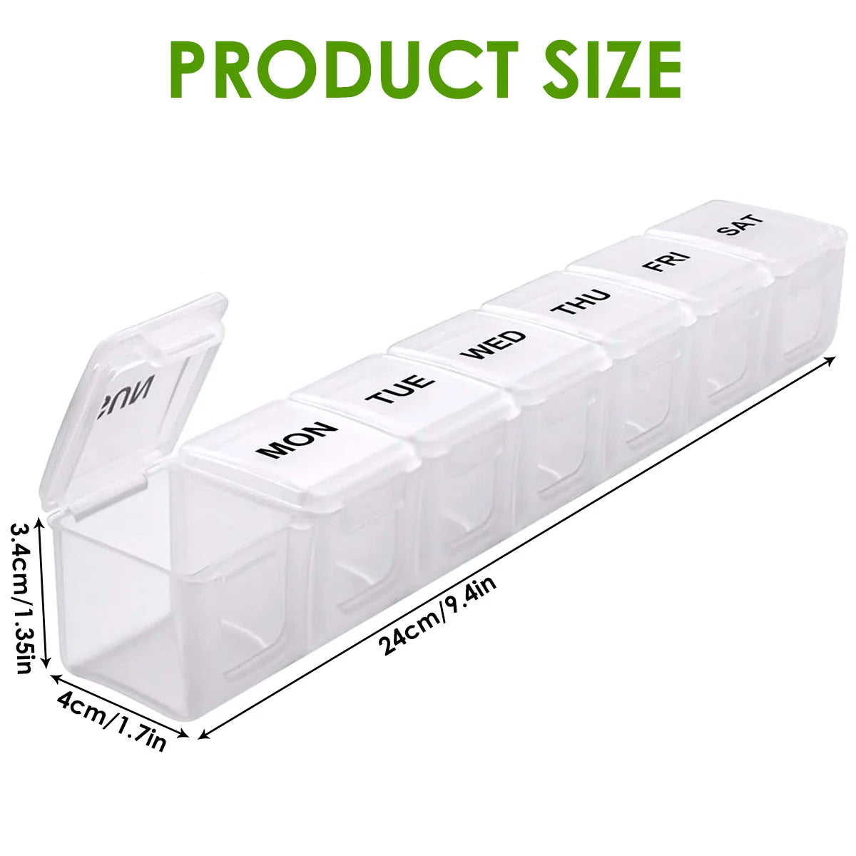 Pill Organizer Box AM PM Pill Distribution Container Portable Travel Tablets Vitamins Medicinel Cases Box Fish Oil/Supplements