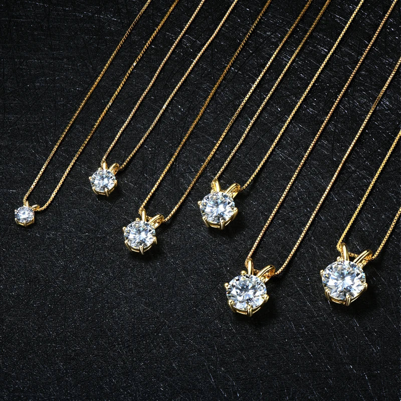 Moissanite Solitaire Pendant Necklace