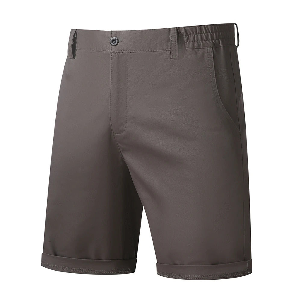 100% Cotton Men Shorts Summer Solid Color High Quality Shorts Social Beach Homme Shorts Casual Fashion Business Short Pant Men
