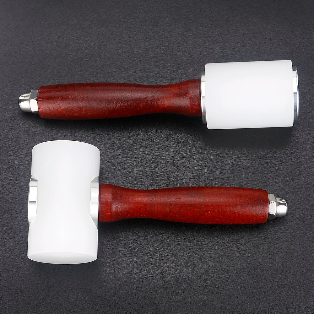 Leather DIY Carving Hammer Leathercraft Mallet Leather Work Sew Cowhide Rawhide Mallet Rubber Mallet for Flooring, Woodworking