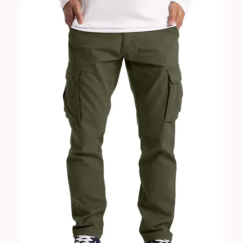 Men's Casual Drawstring Pants — Multi-Pocket Flip Design | Hiking & Streetwear