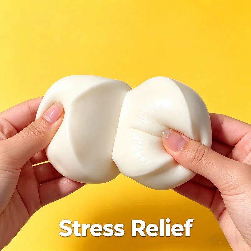 Milk Cake Squeeze Taba Soft Toy, Cute Milky White Squeeze Toy, Finger Toy, Stress Relief Toy, Soft Girl Birthday Gift Toy