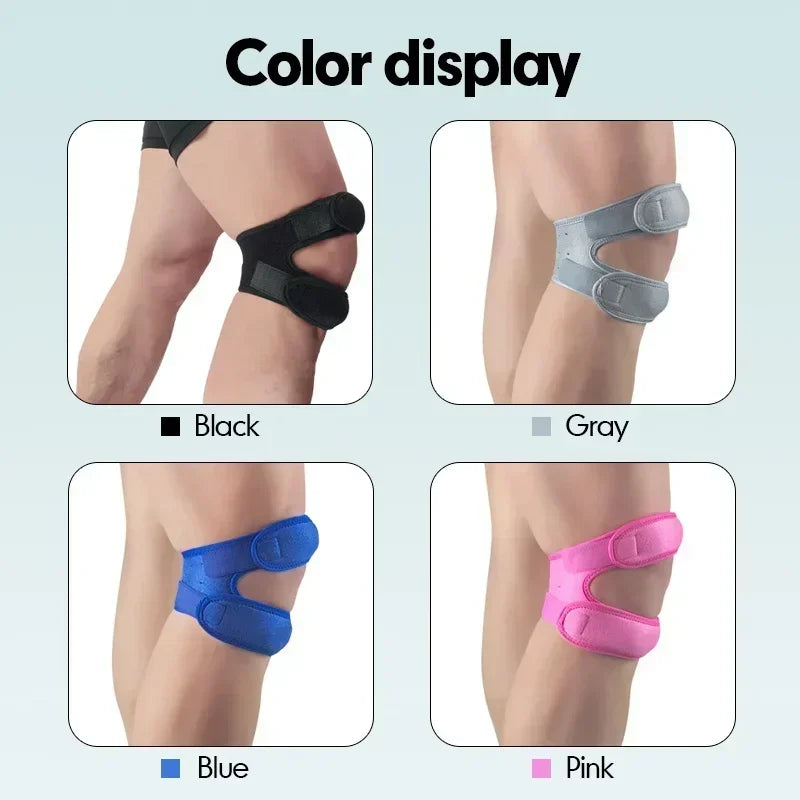 1PC Pressurized Knee Wrap Sleeve Support Bandage Pad Elastic Braces Knee Hole Kneepad Safety Basketball Tennis Cycling