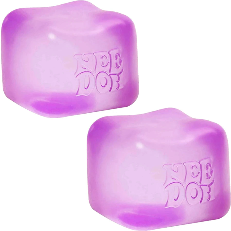 New Needoh Nice Cube Sensory Stress Reliever Fidget Tool for Anxiety Focus Desk Sensory Cube for Adults Kids Cube Squishy Toy