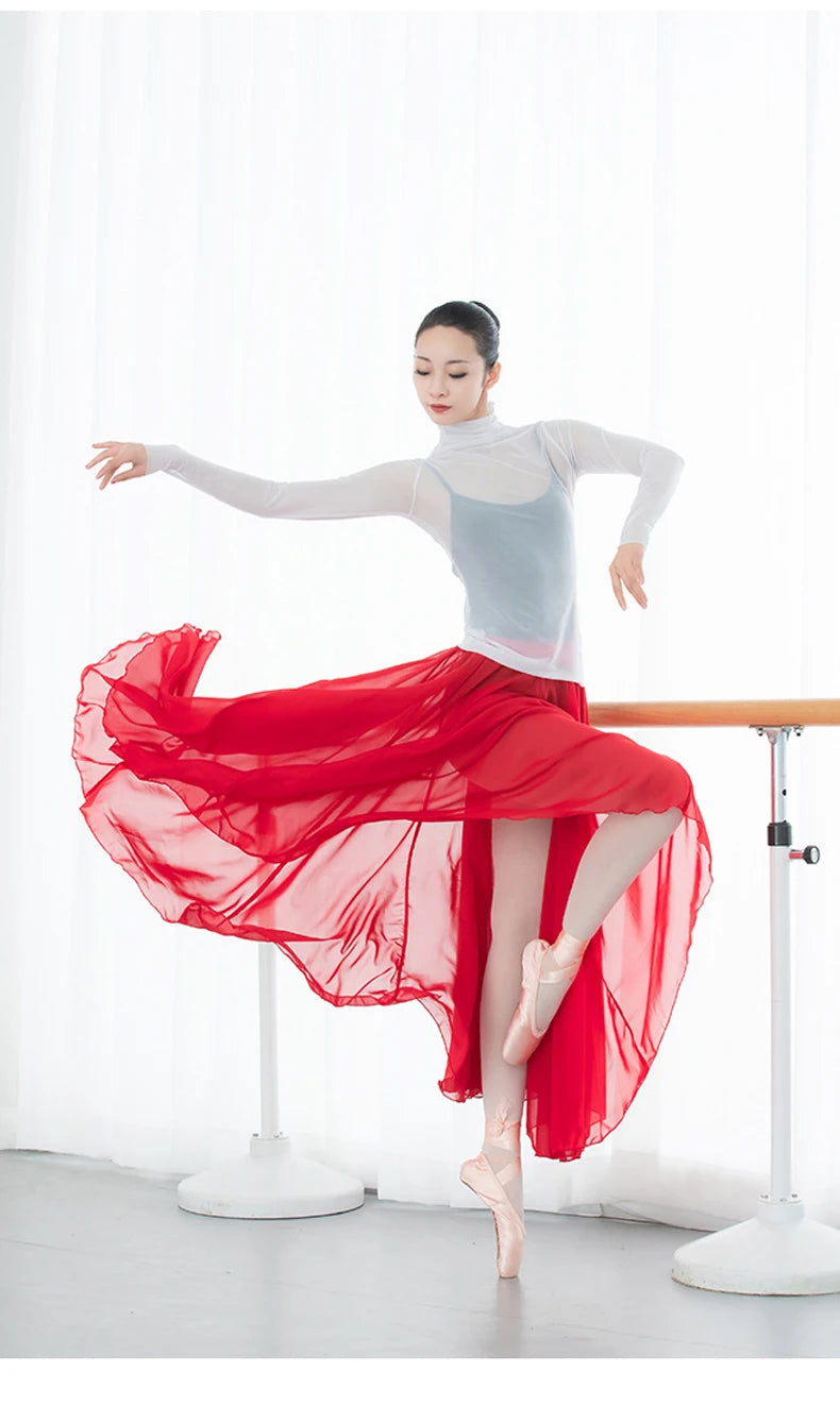 Ballet practice costume, ballet dance dress, full-skirted dance practice skirt, modern dance dress, dance outfit