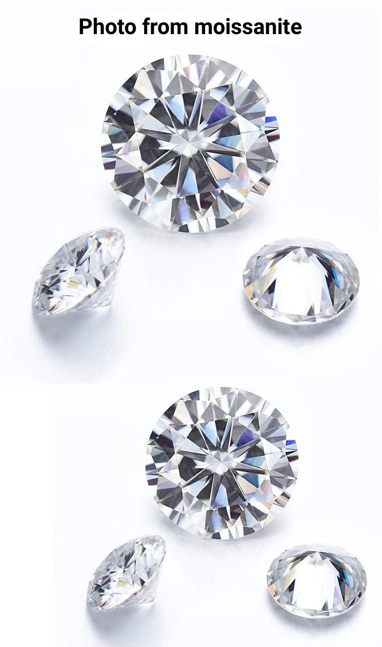 Butterflykiss D Color Moissanite Stud Earrings — 925 Sterling Silver | GRA Certified | 0.5CT, 1CT & 2CT | 20+ Colors