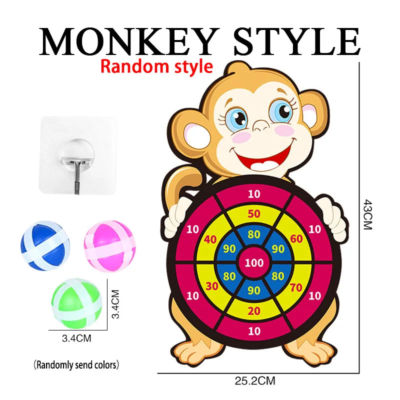 Montessori Dart Board Target Sports Game Toys For Children 4 To 6 Years Old Outdoor Toy Child Indoor Girls Sticky Ball Boys Gift