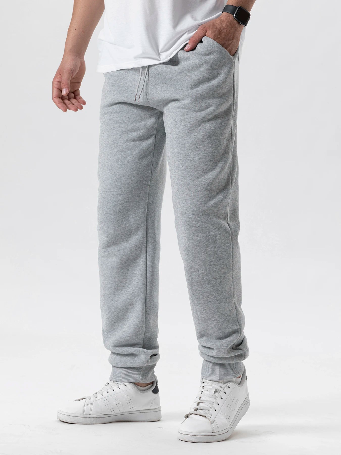 REALXIZI Fleece Jogger Sweatpants — Elastic Waist Baggy Fit | Gym Fitness Casual | Autumn Winter | S–XXL